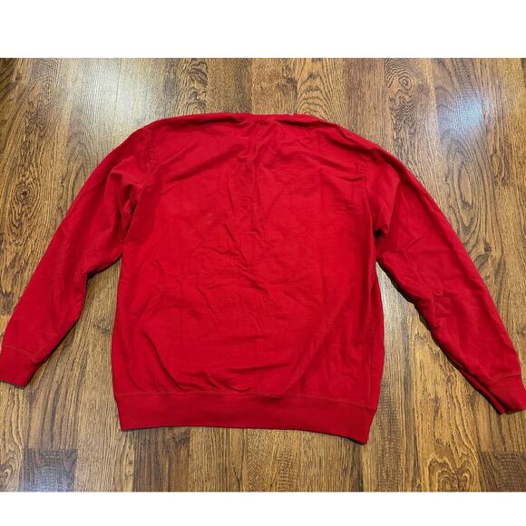 Mint Bejeweled Cat Sweatshirt – Red – Size Large Cozy Statement Pullover - Picture 2 of 10